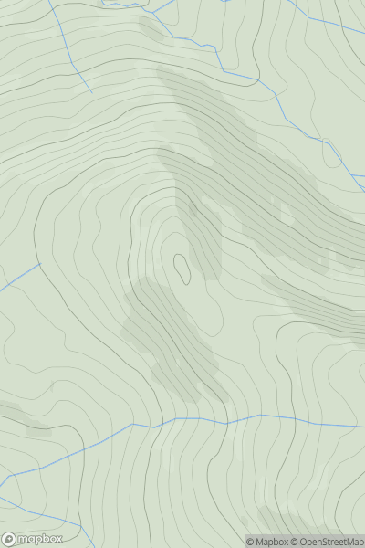 Thumbnail image for Foel Ddu [Bala to Welshpool] showing contour plot for surrounding peak